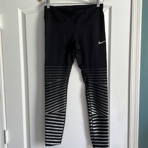 Nike dri-fit black with silver stripe
